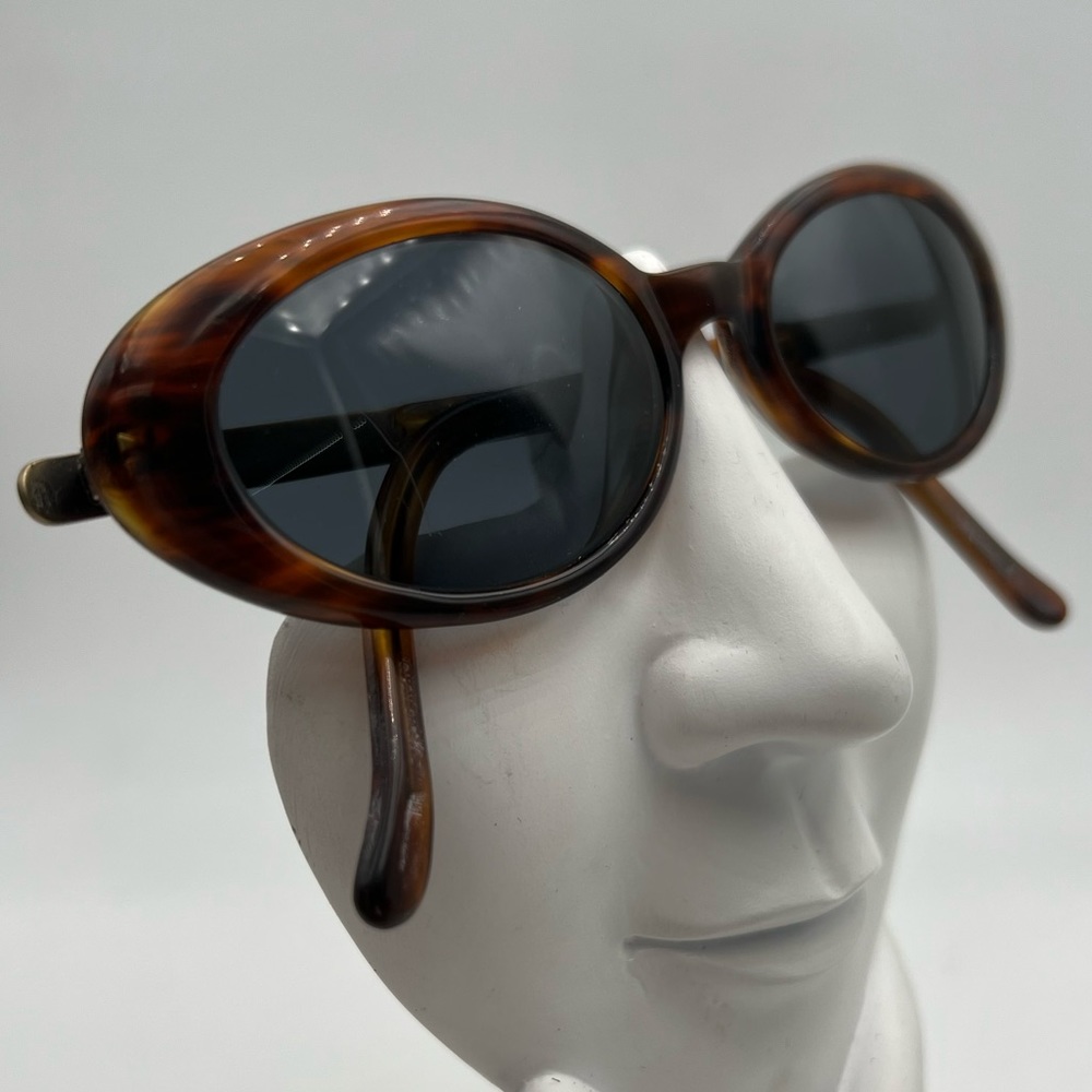 Vintage Kenneth Cole Tortoise Oval Sunglasses Frames Marilyn Monroval 204 - Picture 2 of 6